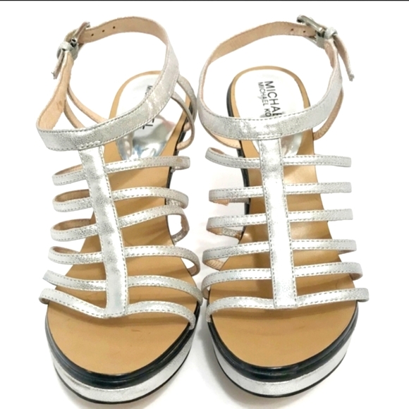 Michael Kors • Silver Strappy Heels Size 8 - Picture 3 of 8